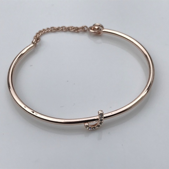 Mother Day Gift Women Bracelet Gold Hand Metal "J" - Picture 2 of 8